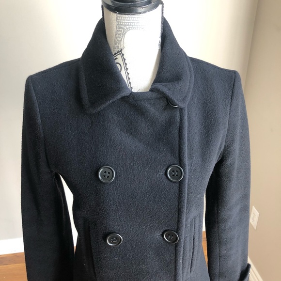 VINCE double breasted wool cashmere blend pea coat - Picture 3 of 12